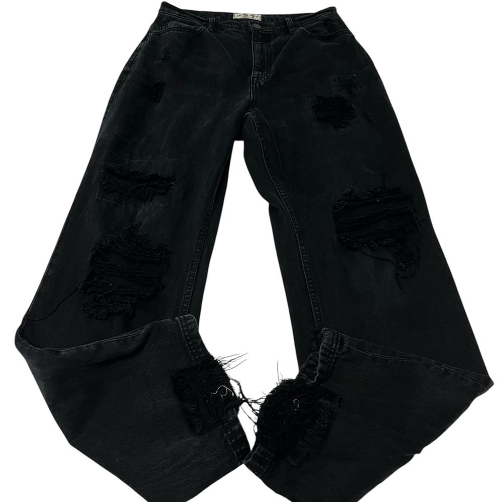 Free People Jeans Women's 31
Black We The Free Crvy Straight
Shooter Distressed - Picture 6 of 11